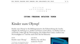 
                            2. Kinder zum Olymp! | Kulturstiftung der Länder