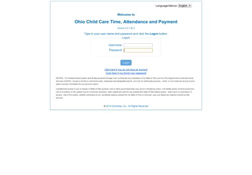 
                            5. KinderConnect Logon - ohiocctap.com