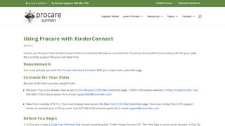 
                            9. KinderConnect - New York State CCTA - Procare Support