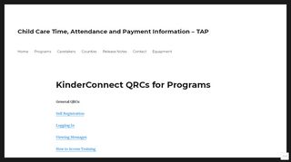 
                            5. KinderConnect QRCs for Programs – Child Care Time, Attendance ...