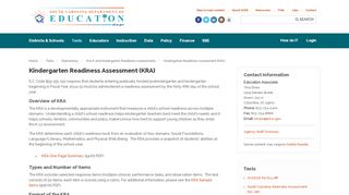 
                            9. Kindergarten Readiness Assessment (KRA) - South Carolina ...