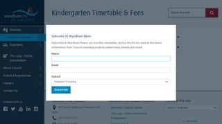 
                            1. Kindergarten Timetable & Fees | Wyndham City