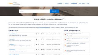 
                            2. Kindle Direct Publishing Community - KDP Community