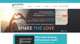 
                            7. Kindred Credit Union: Banking with Purpose