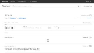 
                            8. Kinesis | Adobe Fonts