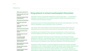 
                            9. King edward vi school southampton firecracker