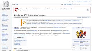 
                            9. King Edward VI School, Southampton - Wikipedia