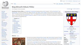 
                            4. King Edward's School, Witley - Wikipedia