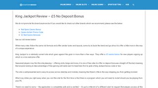 
                            8. King Jackpot Casino | Play with £5 No Deposit Bonus