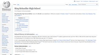 
                            8. King Kekaulike High School - Wikipedia