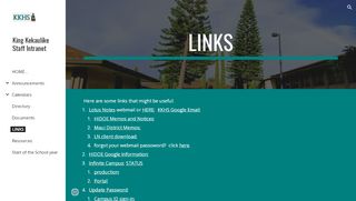 
                            5. King Kekaulike Staff Intranet - LINKS - Google Sites