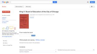 
                            9. King V. Board of Education of the City of Chicago