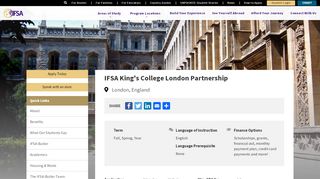 
                            7. King's College London Partnership - IFSA Butler :IFSA Butler