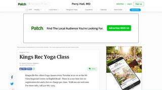 
                            8. Kings Rec Yoga Class | Perry Hall, MD Patch