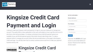 
                            6. Kingsize Credit Card Payment - Login - Address - Customer ...