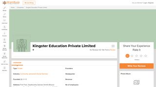 
                            7. Kingster Education Private Limited - Company Employee ...