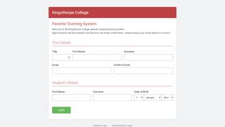 
                            3. Kingsthorpe College - Parents Evening System