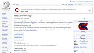 
                            2. Kingsthorpe College - Wikipedia