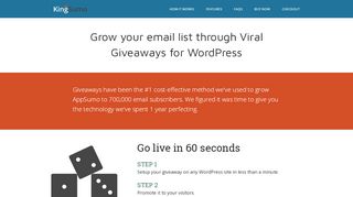 
                            5. KingSumo Giveaways for WordPress