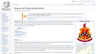 
                            8. Kingswood College (South Africa) - Wikipedia