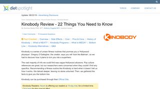 
                            6. Kinobody Review - DietSpotlight