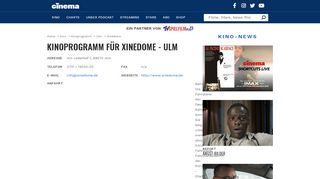 
                            8. Kinoprogramm für: Xinedome - Ulm | cinema.de