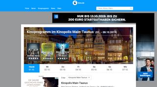 
                            9. Kinoprogramm im Kinopolis Main-Taunus - KINO.de · Filme