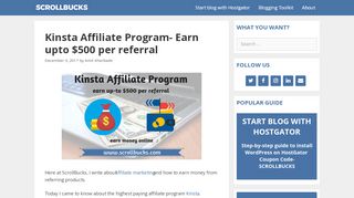 
                            7. Kinsta Affiliate Program- Earn upto $500 per referral ...