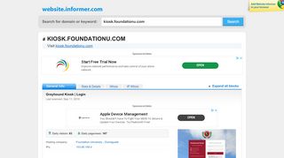 
                            2. kiosk.foundationu.com at WI. Greyhound Kiosk | Login