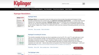 
                            9. Kiplinger Newsletters - Welcome to the Kiplinger Store