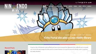 
                            2. Kirby Portal site adds a Copy Ability library | Nintendo Wire