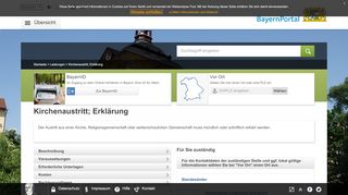 
                            8. Kirchenaustritt; Erklärung - BayernPortal - …