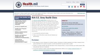 
                            2. Kirk U.S. Army Health Clinic | Health.mil