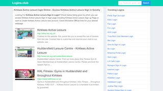 
                            6. Kirklees Active Leisure login Online - Access Kirklees Active Leisure ...