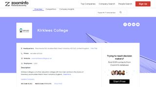 
                            9. Kirklees College - Overview, News & Competitors | ZoomInfo.com