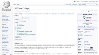 
                            3. Kirklees College - Wikipedia