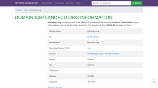 
                            5. kirtlandfcu.org | Domain infomation, DNS …