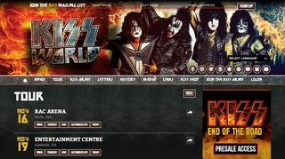 
                            7. KISS Online :: Tour Dates | Upcoming KISS Tour …