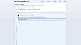 
                            7. Kisses africa login - Fusioned Pastebin