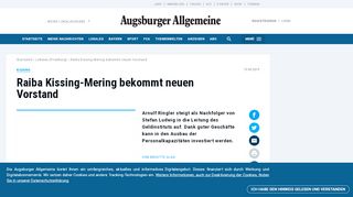 
                            7. Kissing: Raiba Kissing-Mering bekommt neuen Vorstand ...