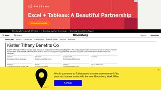 
                            9. Kistler Tiffany Benefits Co - Company Profile and News - Bloomberg ...