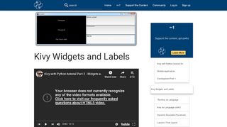 
                            8. Kivy Widgets and Labels - Python Programming Tutorials