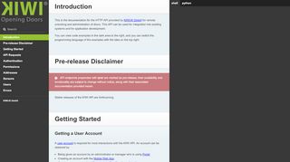 
                            6. KIWI API Documentation