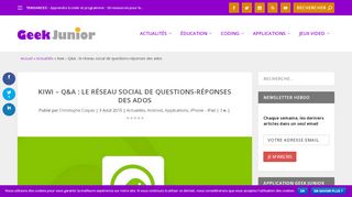 
                            4. Kiwi - Q&A : le réseau social de questions-réponses des ...