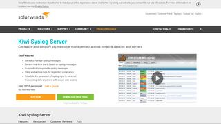 
                            4. Kiwi Syslog Server - Syslog Viewer | SolarWinds