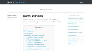 
                            10. Kiwibank NZ Branches: Find Kiwibank Contact Numbers and ...