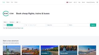 
                            3. Kiwi.com | Find Cheap Flights & Discover New Destinations