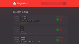 
                            5. kizi.com passwords - BugMeNot