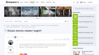 
                            4. Kizoa movie maker login? - Photography Forum