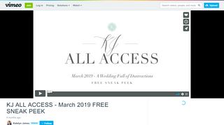 
                            9. KJ ALL ACCESS - March 2019 FREE SNEAK PEEK on Vimeo